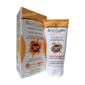 کرم ضد آفتاب پوست حساس حاوی SPF50 سان سیف 50 میلی لیتر