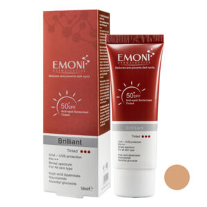 کرم ضد آفتاب ضد لک برلیانت SPF50 امونی حجم 50 میلی لیتر