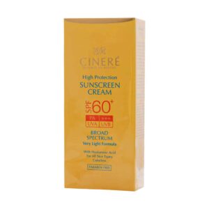 کرم ضد آفتاب SPF60+ بدون رنگ سینره مناسب انواع پوست 50 میلی لیتر