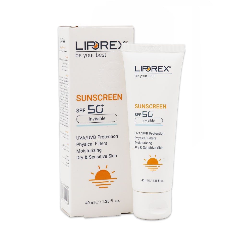 کرم ضد آفتاب SPF۵۰ لیپورکس پوست خشک و حساس ۴۰ میلی لیتر